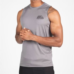 Camiseta sin mangas de gimnasio para hombre, de secado rápido, transpirable, para entrenamiento deportivo, con logo personalizado, OEM, al por mayor - Product Image 3