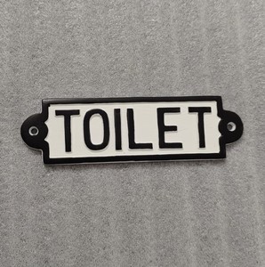 Decoración de pared de Metal de estilo antiguo único moderno, letrero de aluminio para pared de baño, producto artesanal de Metal, placa de técnica de fundición - Product Image 2