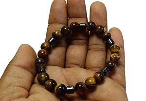 High Quality <b>Bracelet</b> tiger eye and magnet agate Round <b>Bead</b> Adjustment <b>Bracelet</b> Gemstone Healing Fashion Jewelry <b>Men</b> and Women - Product Image 5