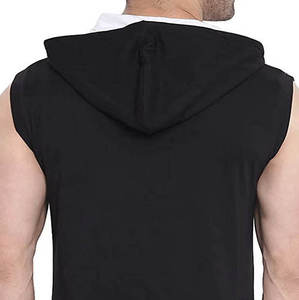 Camisetas sin Mangas con Capucha para Hombre de Alta Calidad para Invierno, 100% Algodón, Sudadera sin Mangas con Capucha - Product Image 6