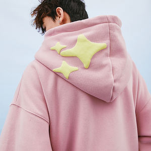 Alta calidad personalizado al por mayor de los hombres de cremallera completa Puff impresión bordado sudaderas con capucha fabricantes para ropa de aduanas - Product Image 1