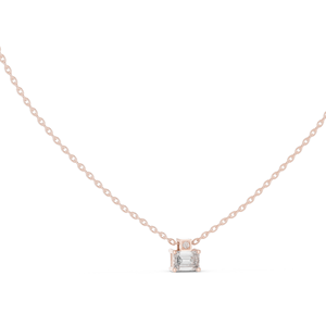 Collar con Colgante de Diamante de Laboratorio con Corte Baguette de 0.395 CT, VVS-VS EF CVD, Oro de 18K y 14K, Oro Rosa, Amarillo, Blanco, Estilo Minimalista - Product Image 2