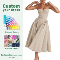 Robe élégante décontractée personnalisée OEM pour femme, robe dos nu, mode féminine, robes d'été, robes de soirée pour femmes, vestidos