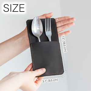 Premium Handmade Eco-Friendly Luxury Genuine Leather <b>Cutlery</b> Holder for Restaurant Dining Accessory LRCH-0009 - Product Image 6