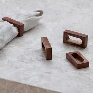 Servilleteros de madera para el hogar y la cocina para servilleteros de Acción de Gracias para anillos de boda para decoración de mesa por FALAH INTERNATIONAL - Product Image 1