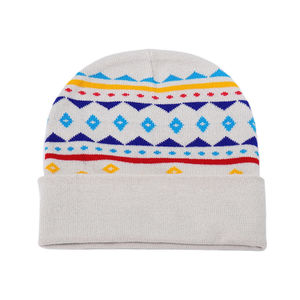 Wholesale Jacquard Classic Winter <b>Beanie</b> Hats Cotton Short Knit <b>Beanies</b> with Custom Embroidered <b>Beanie</b> 2025 - Product Image 2