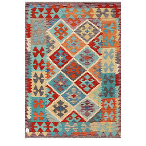 Alfombra Kilim de Maimana, Afganistán, 154 x 108 cm - Product Image 1