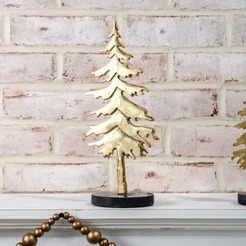 Escultura de árbol de Navidad de Metal dorado, sala de estar de vacaciones para decoración elegante, mesa, mantel, exhibición de temporada - Product Image 6