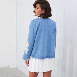 แจ็คเก็ตผู้หญิงแบบควิลท์สั่งทำพิเศษสำหรับฤดูหนาวปี 2025 ไซส์ XL ผ้าแคนวาส พร้อมลายปัก ดีไซน์เป็นมิตรกับสิ่งแวดล้อม สไตล์โบฮีเมียน แฟชั่นฤดูใบไม้ร่วง - Product Image 3