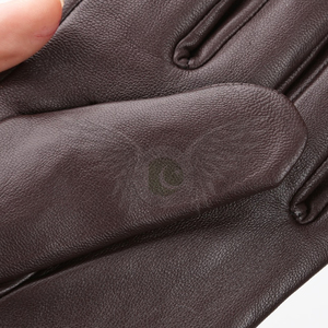 Guantes de cuero negro para conducir al aire libre, guantes de conducción de cuero para invierno - Product Image 4