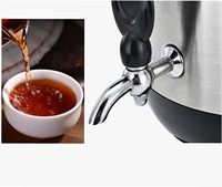Samovar électrique en acier inoxydable, bouilloire à thé turque avec théière en céramique, fonction maintien au chaud automatique, pour la maison