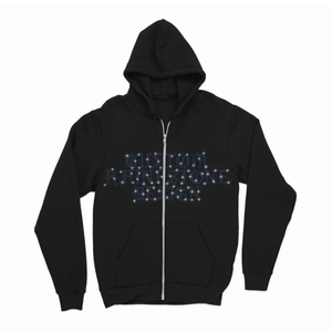 Sudadera con capucha con cremallera negra para hombre con diseño de diamantes de imitación personalizados Sudadera con capucha de mezcla de algodón con cremallera bloqueada en color básico para hombre - Product Image 6