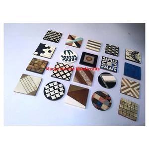 Meilleur nouvel arrivage de sous-verres en bois au design moderne avec conception en résine et forme carrée pour la décoration de la cuisine Article - Product Image 2