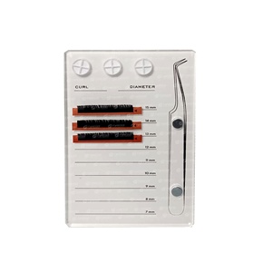 Présentoir d'extension de cils OEM Offre Spéciale Plateau de carreaux de cils en acier inoxydable avec support de pince à épiler pointu Marque privée - Product Image 4