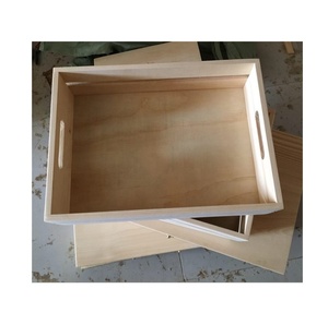 Retro Brown <b>Storage</b> <b>Crate</b> Box Shabby Chic Vintage Walnut Wood Craft with Rope Handle for Wine Cake & Home Party Birthday Decor - Product Image 5