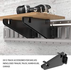 Supports d'étagères fixes E-Track, supports E-Track en métal robuste pour étagères dans les remorques fermées, les camions et les entrepôts - Product Image 4