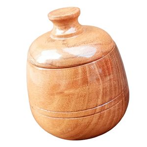 Tarro de almacenamiento de madera ecológico con tapa para el hogar, Hotel, restaurante, cocina, frutas secas, comida, propósito decorativo, nuevo producto - Product Image 1
