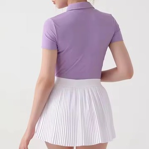 Polo pour femmes personnalisé à manches courtes 100% chemises vierges en coton respirant pour femmes - Product Image 3