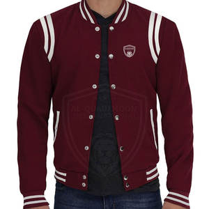 Chaqueta con estilo Letterman de alta calidad para hombre con cuello alto de diseño único para invierno - Product Image 2