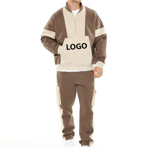 Conjunto Deportivo de 2 Piezas para Hombre, Sudadera con Capucha, Felpa Ligera 100% Algodón, Logotipo Personalizado Impreso OEM de Alta Calidad - Product Image 1