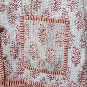 Elegante Chaqueta de algodón acolchado de invierno de TNT, recién llegado, blanco, Otoño, bordado Floral, cuello Suzani, botón corto de Tweed - Product Image 3