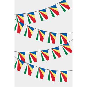 Seychelles Rectangular Party <b>Banner</b> Flag Bunting - Product Image 1