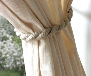 Rope Magnetic Tieback, 29 1/2 " Long. Rustic Style, <b>Nautical</b> and Shabby , Neutral for Each Color Combination - Product Image 1