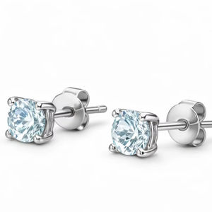 Pendientes de Plata de Ley 925, Diseño Minimalista, Pendientes de Plata Maciza para Hombre y Mujer, Uso Diario, Venta al por Mayor OEM - Product Image 1