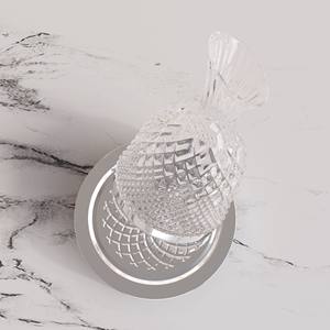 Carafe en verre transparent moderne, design cristal, 24 cm, objet décoratif - Product Image 3