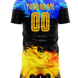 Ensembles d'uniformes pour adultes de style haut de maillot de football français personnalisé pour hommes avec sublimation de logo - Product Image 6
