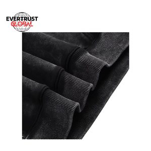 Sudadera con capucha de gran tamaño personalizada de punto sólido de algodón 100% de alta calidad para hombre - Product Image 5