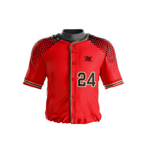 Maillot de Baseball à séchage rapide Slim Fit hommes maillot de Baseball vêtements de sport maillot de Baseball de couleur unie - Product Image 1