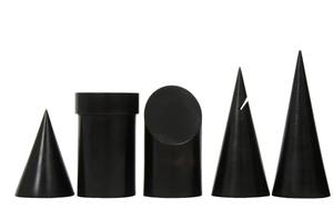 Pions d'échecs géométriques minimalistes, design sans jointure en bois d'ébène et de buis naturel, roi de 3,4 pouces, au meilleur prix - Product Image 5