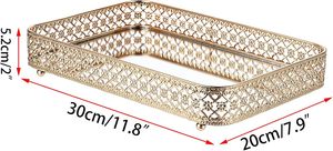Beauty Luxury Eco-Friendly Metal & Glass Multi-Purpose Cosmetic & Jewelry Organizer for <b>Vanity</b> Bedroom & Bathroom - Product Image 5