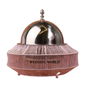 Calentador de Comida Metálico Decorativo para Bodas, Diseño Personalizado, Nuevo y Lujoso, Cazuela Redonda, Olla Caliente Metálica para Bodas - Product Image 2