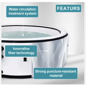 สระน้ำสปาเป่าลม D0100XUDLHU ขนาด 81.1 x 27.9 นิ้ว แบบกลม พกพาสะดวก สำหรับ 4-6 คน ใช้กลางแจ้ง พร้อมฝาปิด - Product Image 5