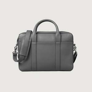 Maletín de Cuero Genuino Clásico Casual de Gran Tamaño Captain, Bolsa Rígida y Suave con Cierre de Cremallera, Forro de Nailon, Cuero PU para el Trabajo - Product Image 1