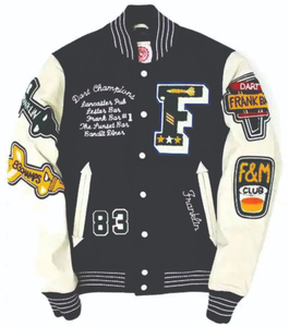 Veste bomber Letterman, vestes universitaires, best-seller, haute qualité, corps en laine, manches en cuir véritable, veste pour homme - Product Image 4