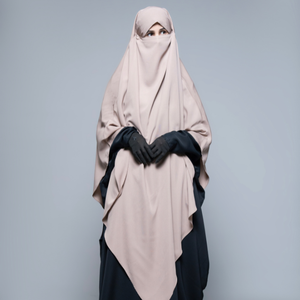 Khimar ฮิญาบสำหรับผู้หญิงระบายอากาศได้ดีดีไซน์ทันสมัยสไตล์เรียบง่าย - Product Image 1