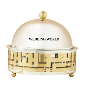 Calentador de Alimentos de Acero Inoxidable, Cacerola de Diseño Hecha a Mano de Alta Calidad, Suministros para Hoteles, Olla Caliente Decorativa de Metal - Product Image 2