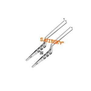 Pinzas para tumores Satinsky SAMII 23 CM, instrumentos de microcirugía de acero inoxidable, manuales, con certificación CE, alta calidad, color plateado - Product Image 1