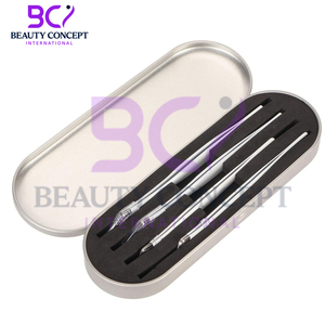 High Hardness Stainless Steel Eyelash Extension Tweezers Kit With <b>Box</b> for Salon Premium Quality Eyelash Grafted Tweezers - Product Image 3