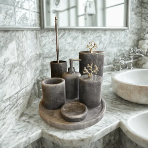 Juego de Baño de Mármol de Gran Calidad a un Precio Razonable con Variaciones de Color Únicas que Brindan un Atractivo de Lujo Distintivo - Product Image 4