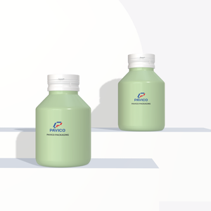 Tarro cilíndrico de plástico PET con impresión personalizada de alta calidad de Pavico Vietnam, tapa de 150/200ml para embalaje de píldoras de vitaminas medicinales - Product Image 3