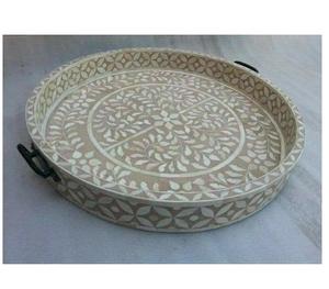 Design de luxe Hôtel ware Os Incrustation de luxe Plateau de Service de Table Décor Os Incrustation Rectangle Plateau de Service pour la maison et le Restaurant - Product Image 3