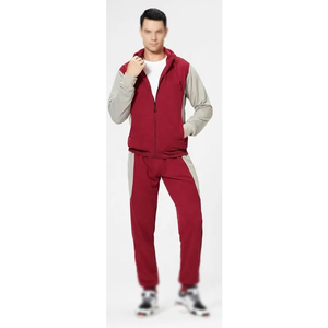 Wholesale Custom High Quality Tracksuit Men Fleece 2 Piece Plain Tracksuit Hoodies Men Zipper Tracksuit <b>Set</b> Streetwear - Product Image 4