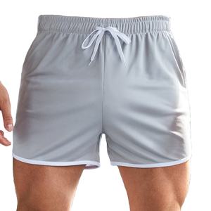 Pantalones cortos deportivos informales sólidos de malla para gimnasio para hombre, pantalones cortos deportivos de talla grande para correr, atletismo, fitness, playa, baloncesto, servicio OEM - Product Image 1