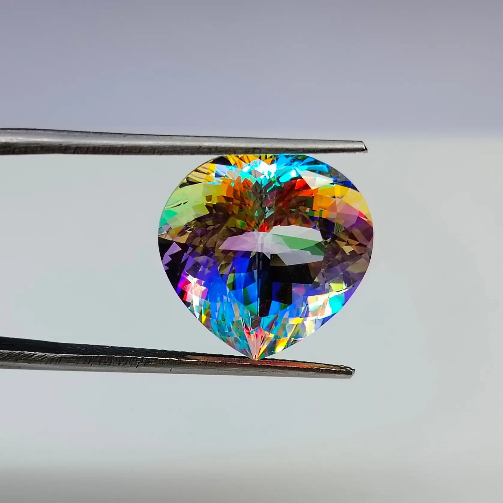 Natural Mystic Topaz loose gemstone size For making Engagement Ring Marriage Gift Birth Stone Jewellery For Men And Women