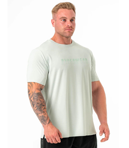 T-shirt de sport en coton 180g OEM ODM pour homme, haut de sport unisexe, 100% coton, coupe musclée - Product Image 4