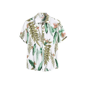 Hawaiian-style shirts for men Shirts with a floral print <b>button</b> <b>up</b> Western-Style <b>Short</b>-<b>Sleeved</b> Beachwear men's shirts - Product Image 5